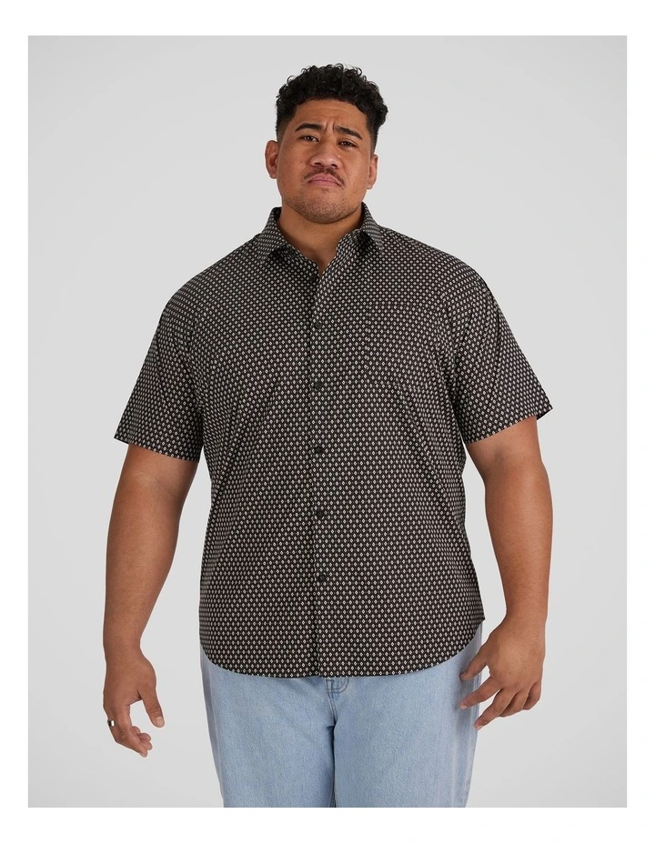 Gemstone Stretch Shirt in Black image 1
