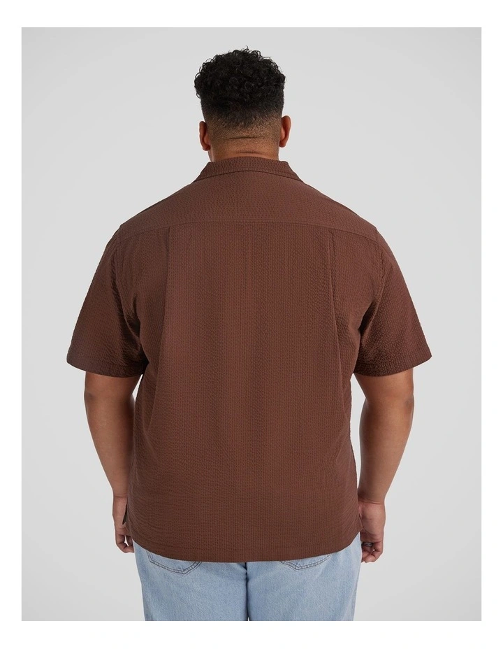 Dubrovnik Boxy Fit Shirt in Chestnut image 2