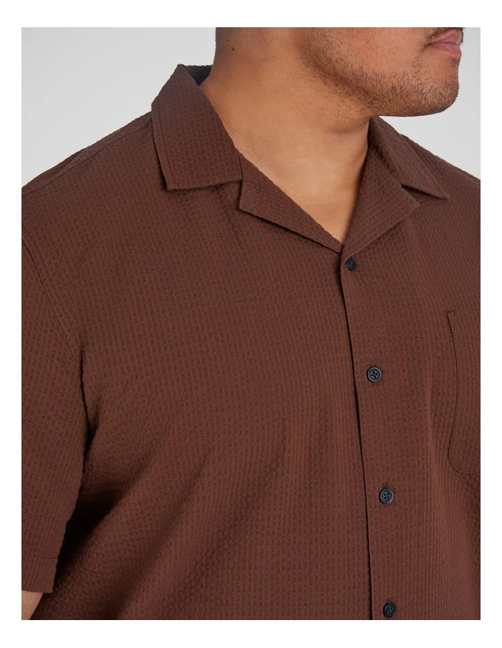 Dubrovnik Boxy Fit Shirt in Chestnut image 3