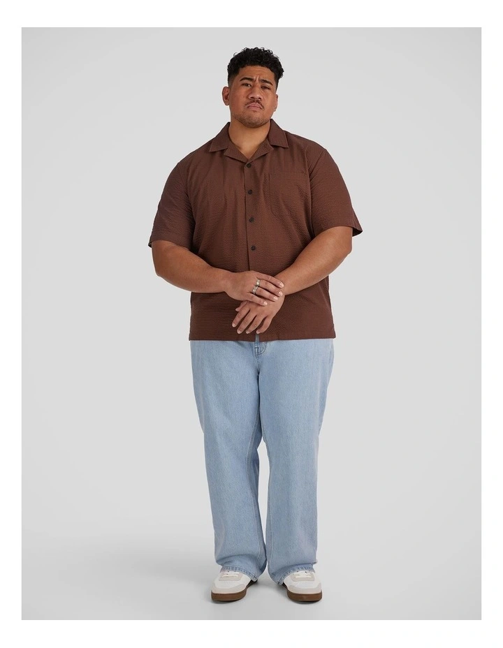 Dubrovnik Boxy Fit Shirt in Chestnut image 4