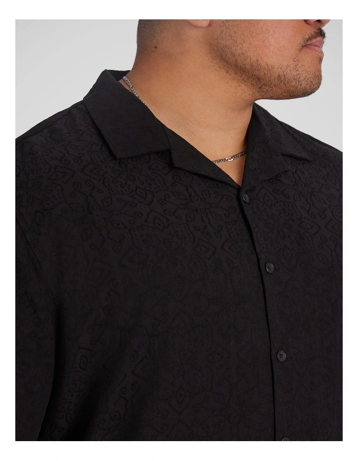 Crete Relaxed Fit Shirt in Black image 3
