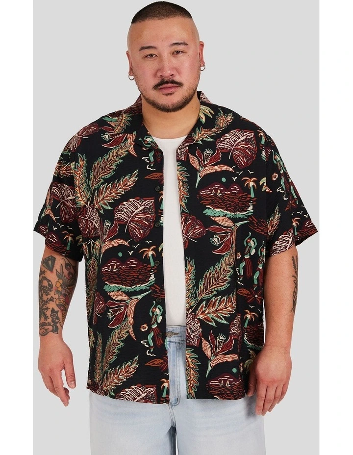 Island Life Relaxed Shirt in Black image 1