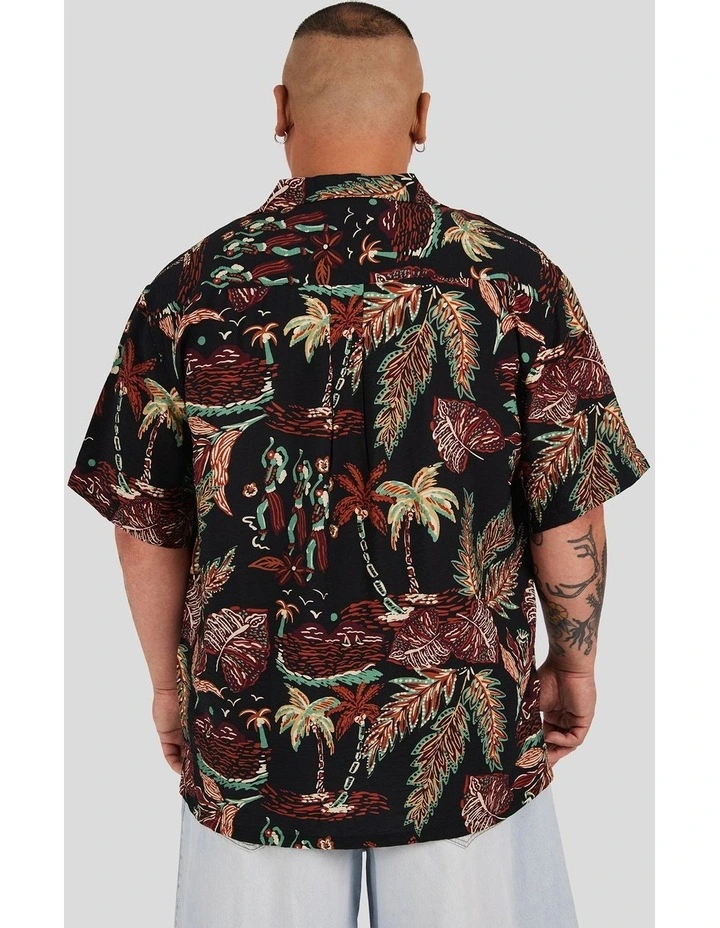 Island Life Relaxed Shirt in Black image 2