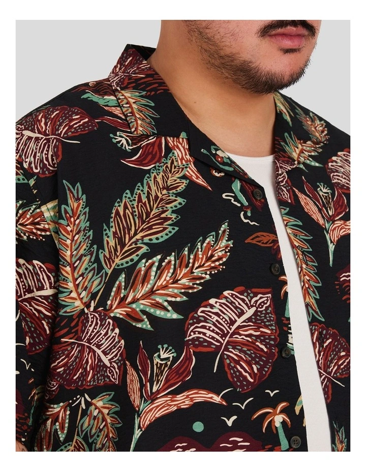 Island Life Relaxed Shirt in Black image 3