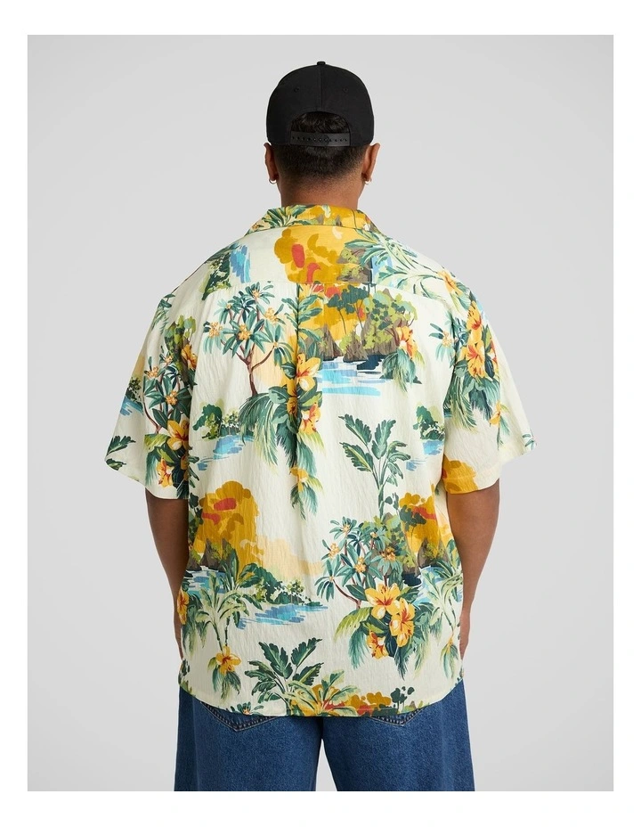 Paradise Palm Relaxed Shirt in Ecru image 2