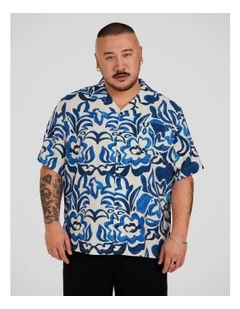 Maldives Boxy Fit Shirt in Ink