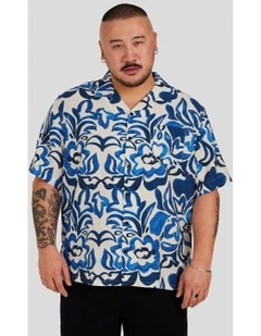 Maldives Boxy Fit Shirt in Ink