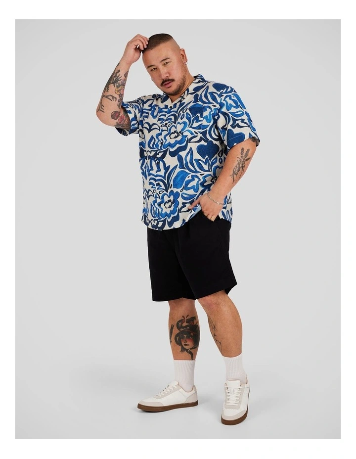 Maldives Boxy Fit Shirt in Ink image 4