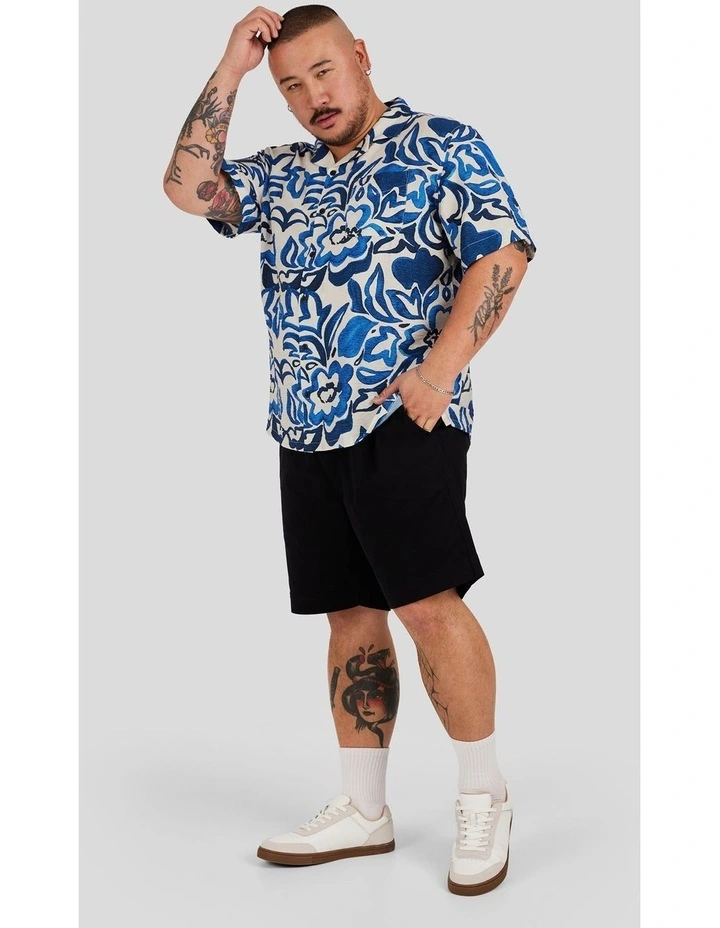 Maldives Boxy Fit Shirt in Ink image 4