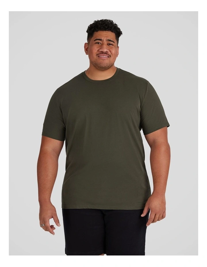 Essential Crew Neck Tee in Khaki image 1