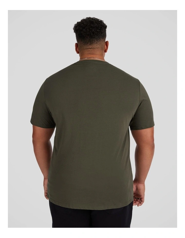 Essential Crew Neck Tee in Khaki image 2