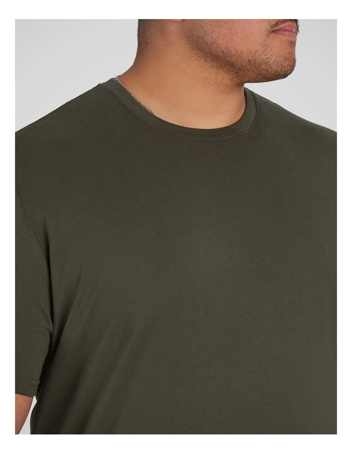 Essential Crew Neck Tee in Khaki image 3