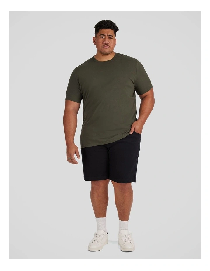 Essential Crew Neck Tee in Khaki image 4
