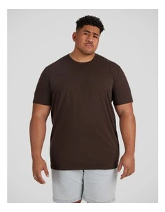 Essential Longline Scoop Tee in Espresso