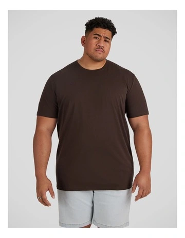 Essential Longline Scoop Tee in Espresso