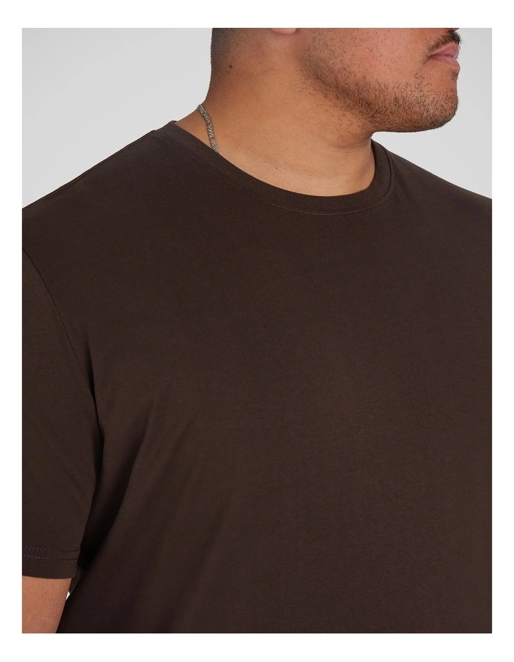 Essential Longline Scoop Tee in Espresso image 3