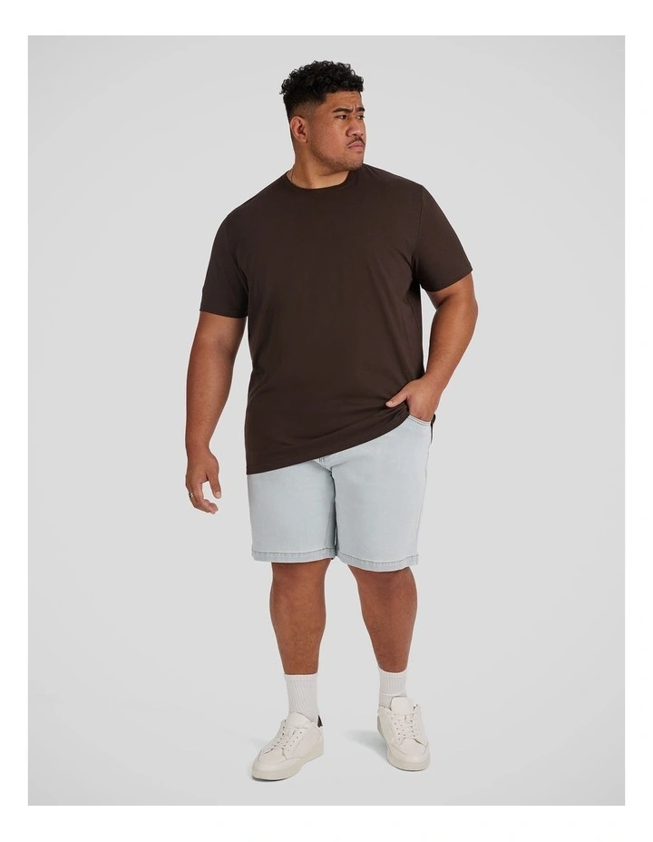 Essential Longline Scoop Tee in Espresso image 4