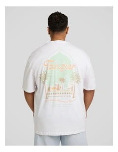 Hotel Morocco Relaxed Fit Tee in White