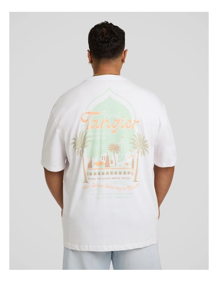 Hotel Morocco Relaxed Fit Tee in White image 1