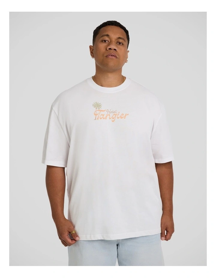 Hotel Morocco Relaxed Fit Tee in White image 2