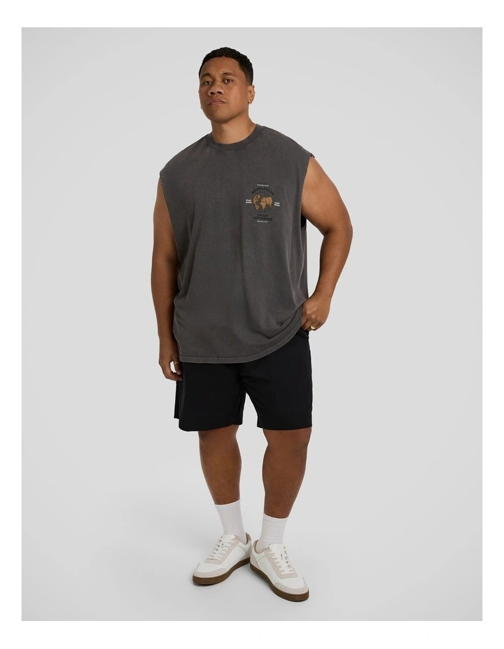 Easy Tiger Muscle Tee in Washed Grey image 4