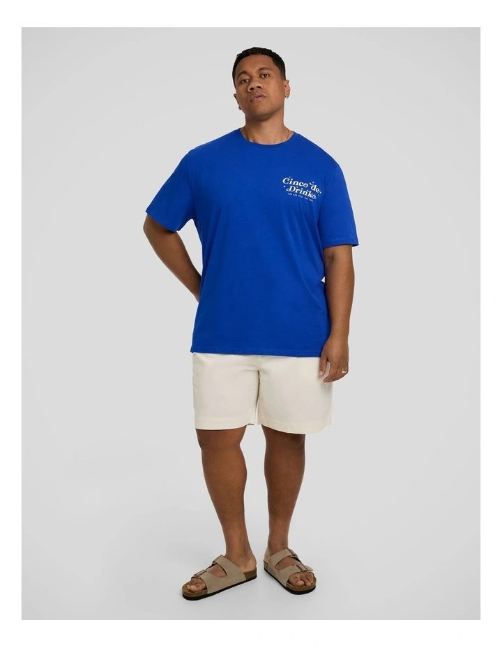 Cinco De Drinko Crew Neck Tee in Cobalt image 4