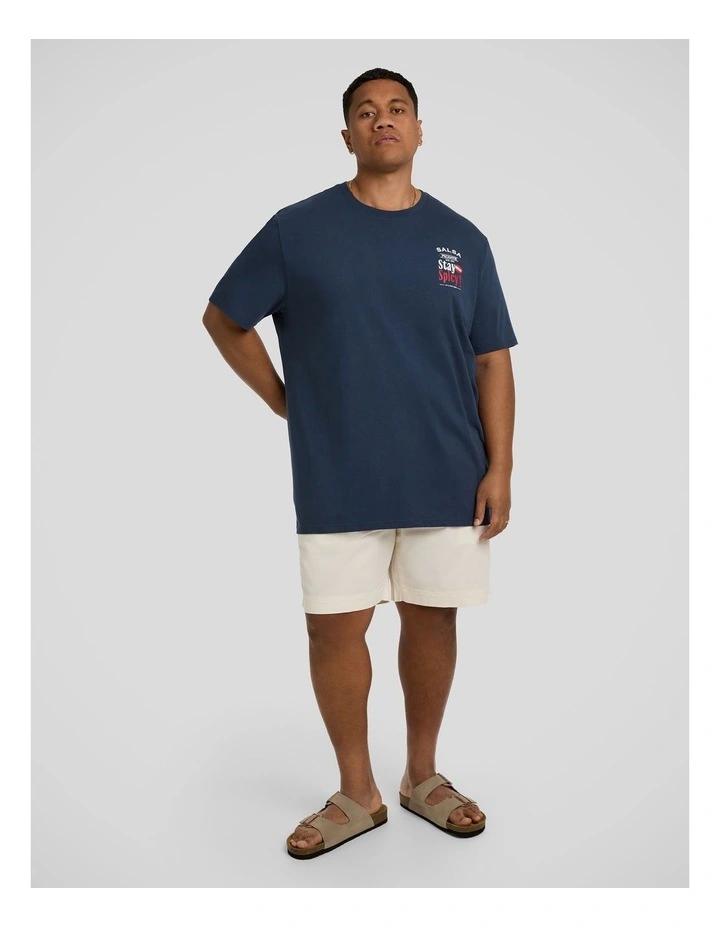 Stay Spicy Longline Tee in Navy image 4