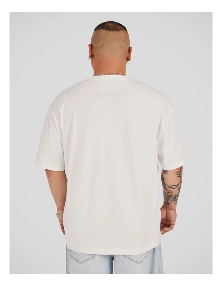 Oasis Palm Relaxed Tee in White image 2