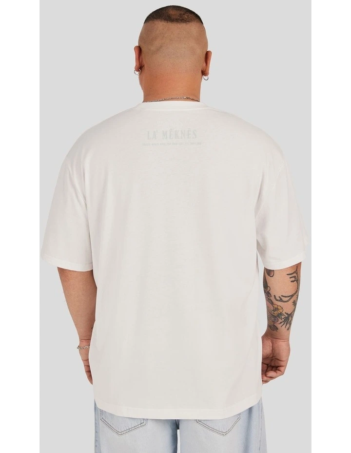 Oasis Palm Relaxed Tee in White image 2