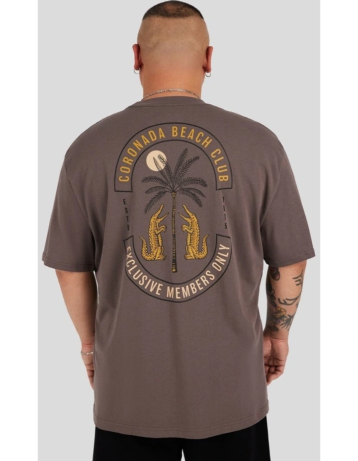 Beach Club Relaxed Tee in Mid Grey image 1