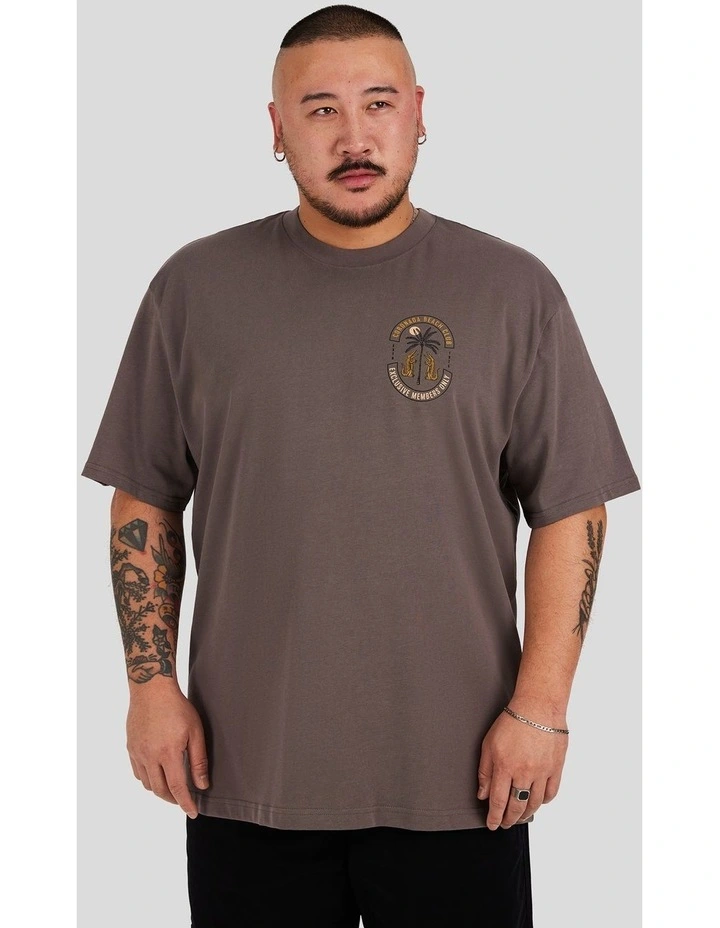 Beach Club Relaxed Tee in Mid Grey image 2