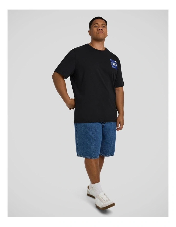 Bad Choices Crew Neck Tee in Black image 4