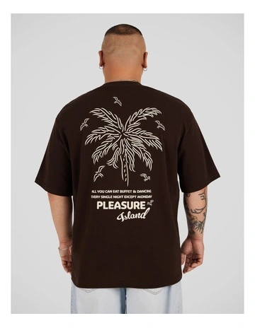 Pleasure Island Relaxed Tee in Chocolate