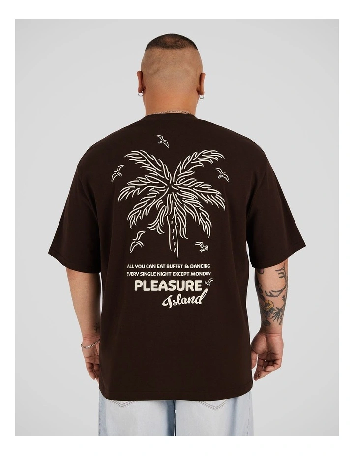 Pleasure Island Relaxed Tee in Chocolate image 1