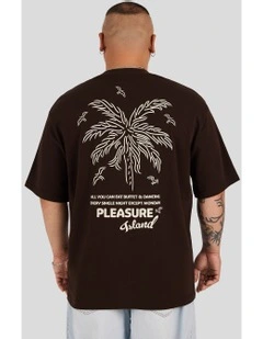 Pleasure Island Relaxed Tee in Chocolate