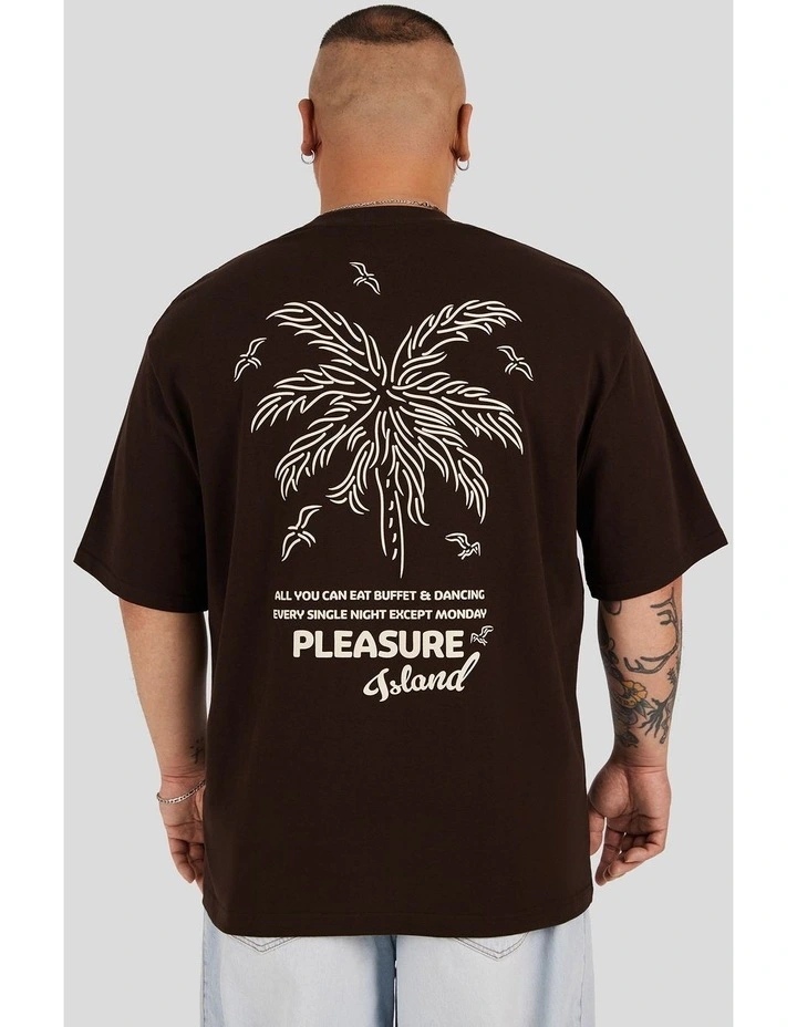 Pleasure Island Relaxed Tee in Chocolate image 1