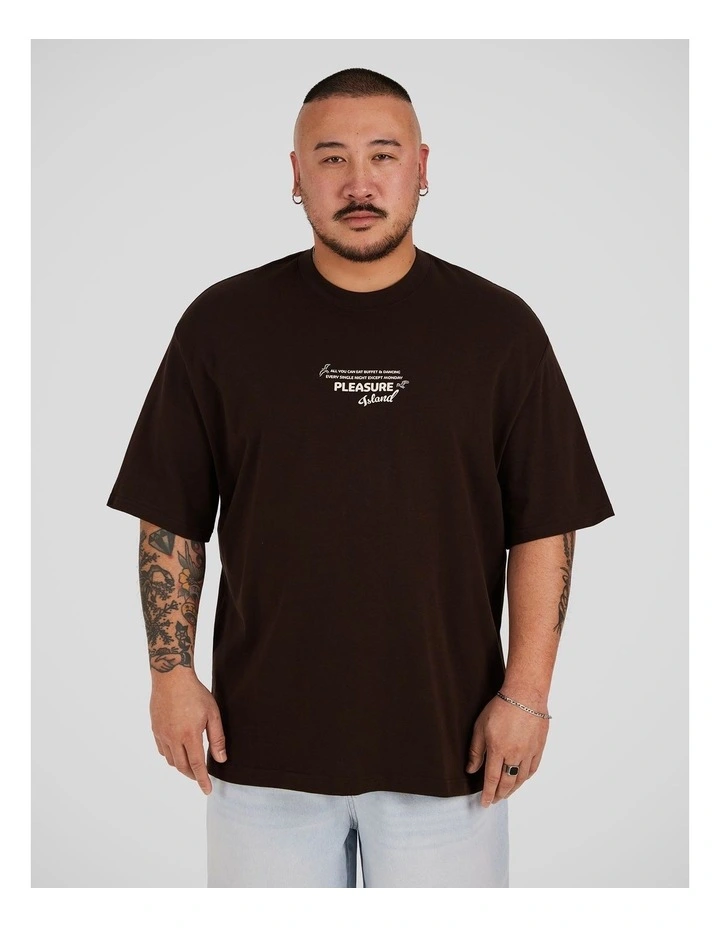Pleasure Island Relaxed Tee in Chocolate image 2