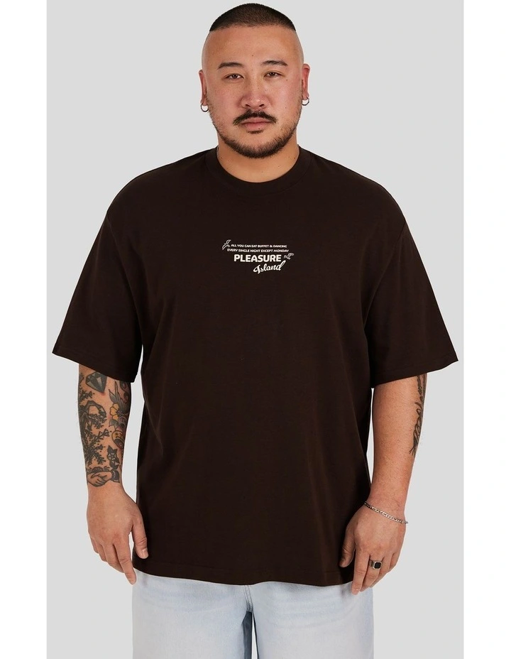 Pleasure Island Relaxed Tee in Chocolate image 2