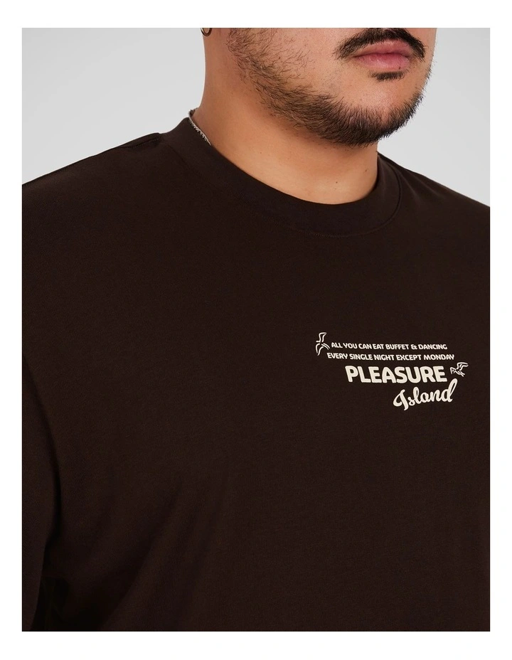 Pleasure Island Relaxed Tee in Chocolate image 3