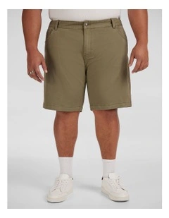 Baxter Slim Denim Short in Khaki