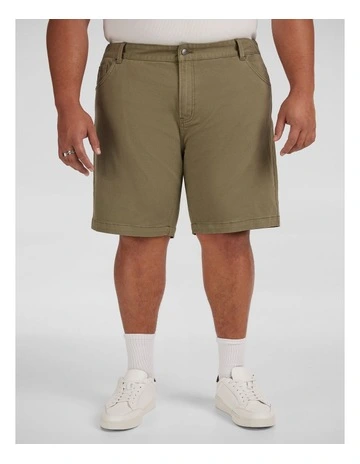 Baxter Slim Denim Short in Khaki