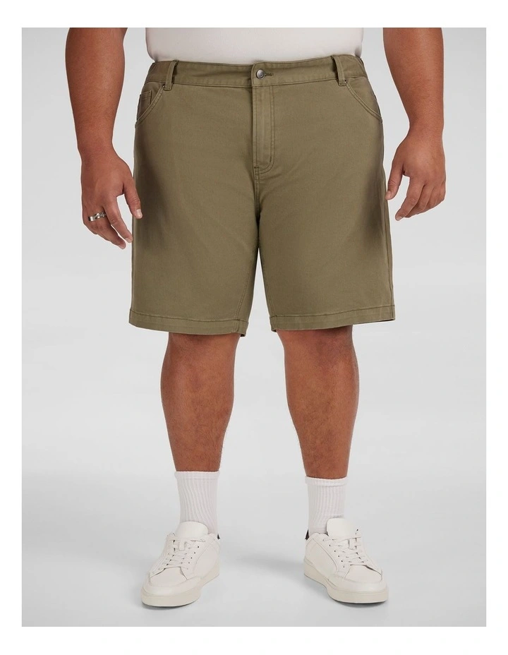 Baxter Slim Denim Short in Khaki image 1