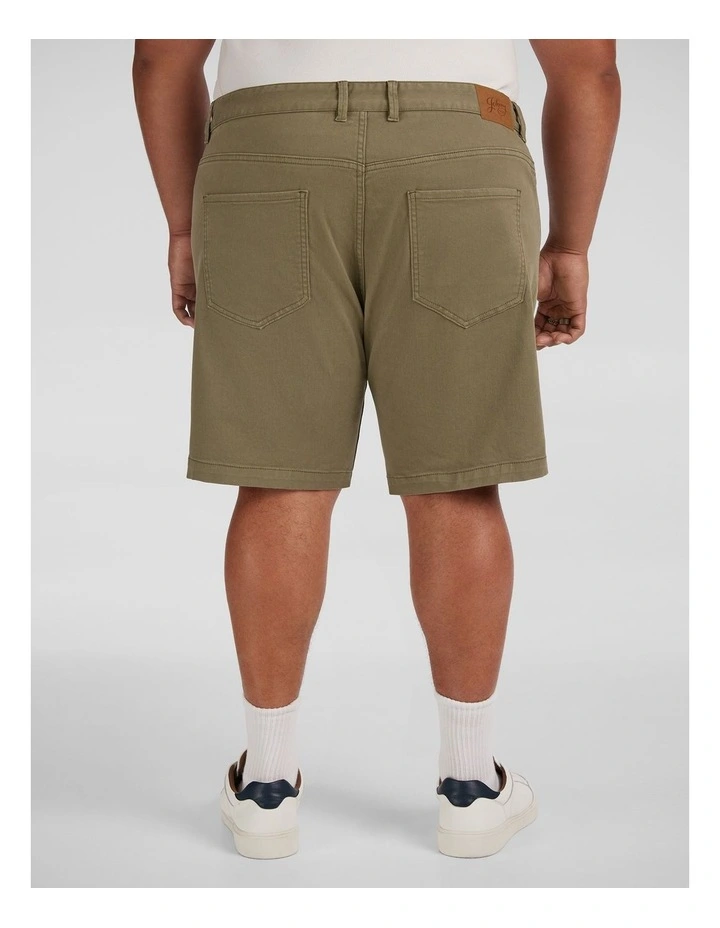 Baxter Slim Denim Short in Khaki image 2