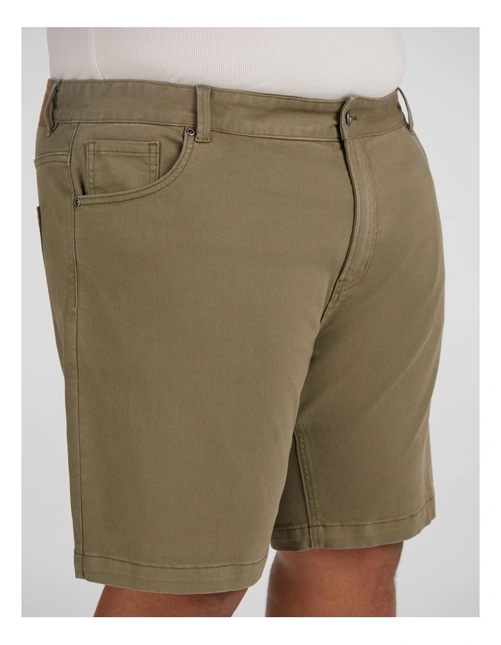 Baxter Slim Denim Short in Khaki image 3