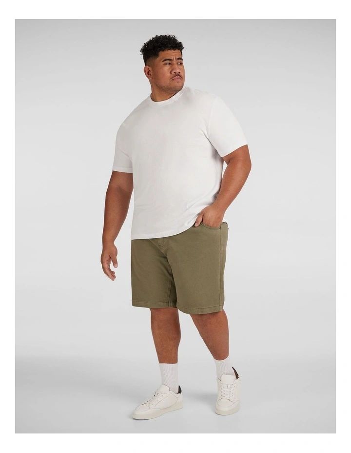 Baxter Slim Denim Short in Khaki image 4