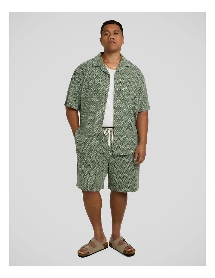 Ziggy Jacquard Short in Green image 4