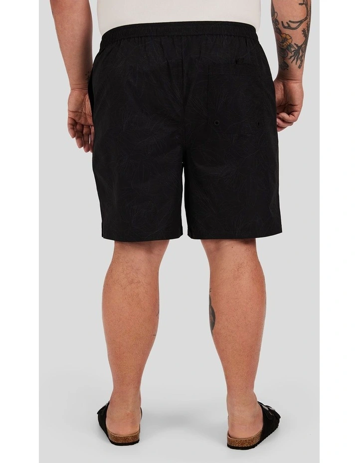 Keyline Seersucker Swim Short in Black image 2