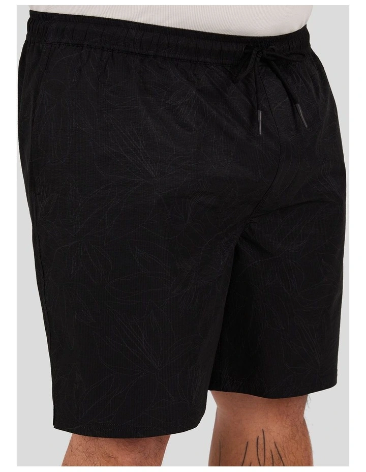 Keyline Seersucker Swim Short in Black image 3