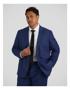 Myles Check Suit Jacket in Royal Blue