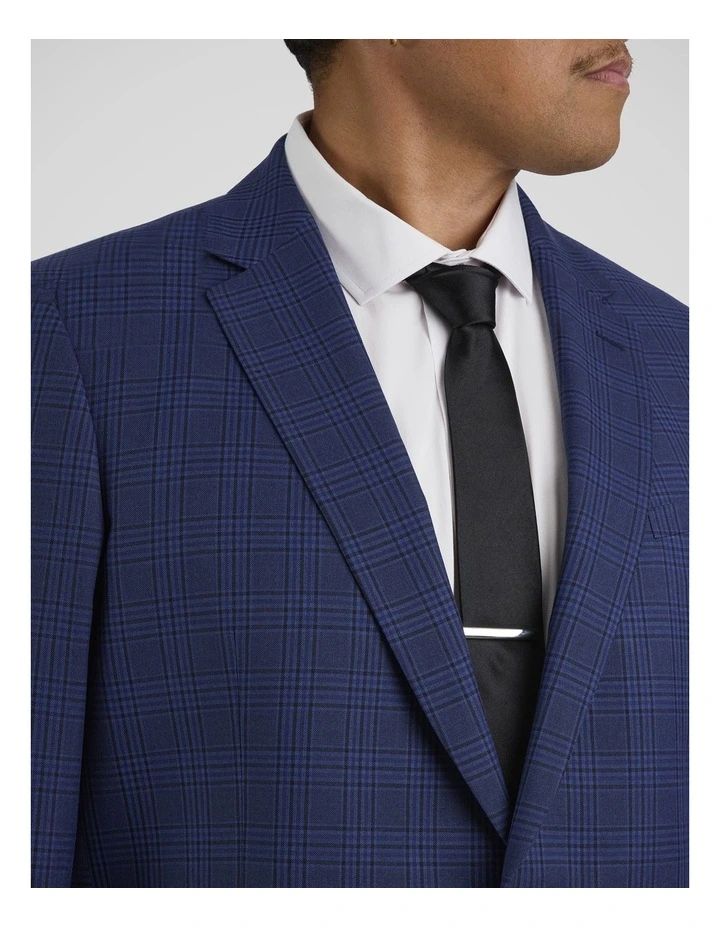 Myles Check Suit Jacket in Royal Blue image 3